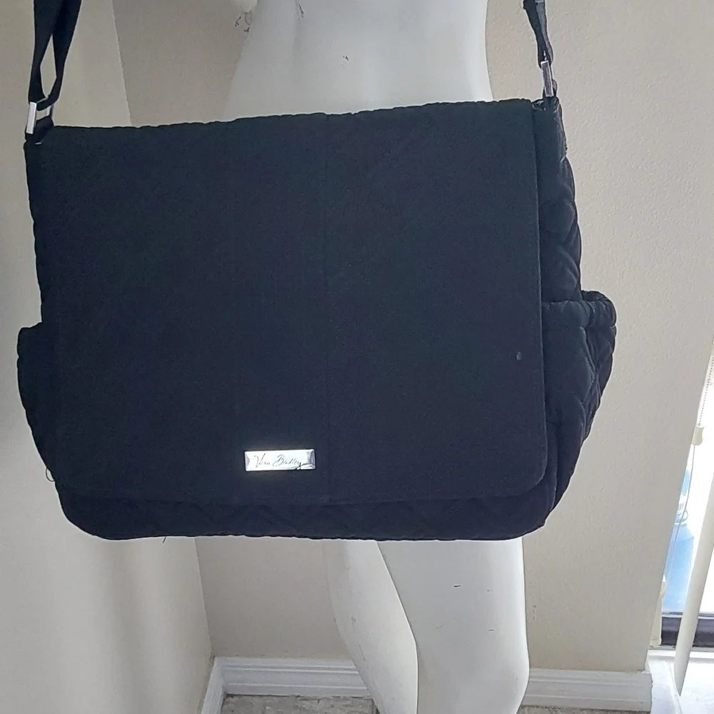 Vera BRADLEY BLACK‎ QUILTED MULTIFUNCTIONAL NWOT BABY DIAPER BAG